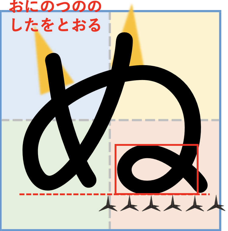 ひらがな「ぬ」をきれいに書くコツ